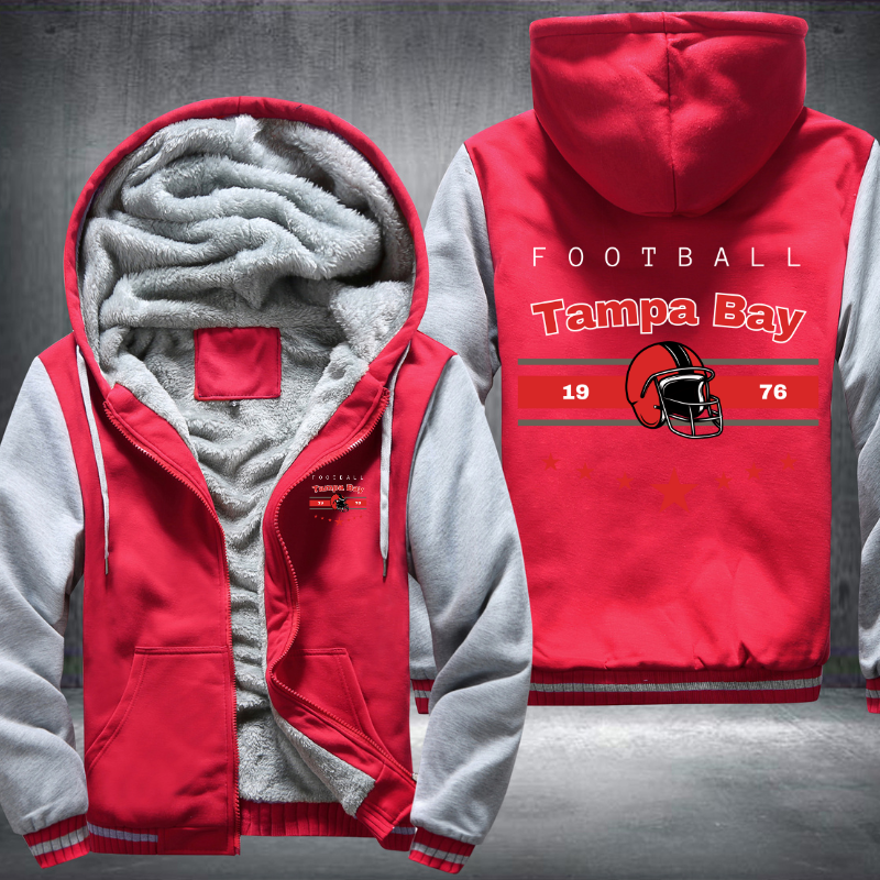 Vintage Football Tampa Bay 1976 Fleece Hoodies Jacket