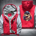 Animal Hiphop Graphic Funny Dinosaur Fleece Hoodies Jacket