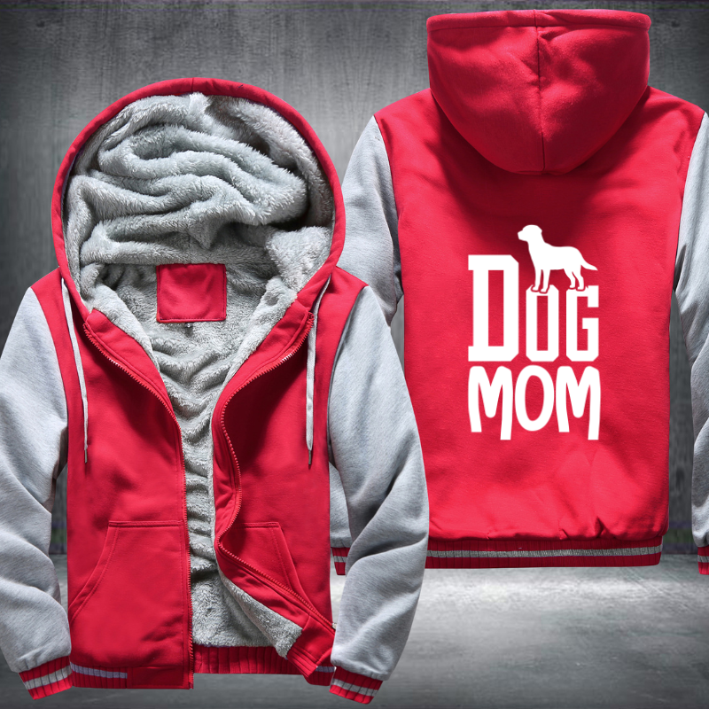 DOG MOM cute design Fleece Hoodies Jacket