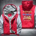 Animals Are Not Products Go Vegan Fleece Hoodies Jacket