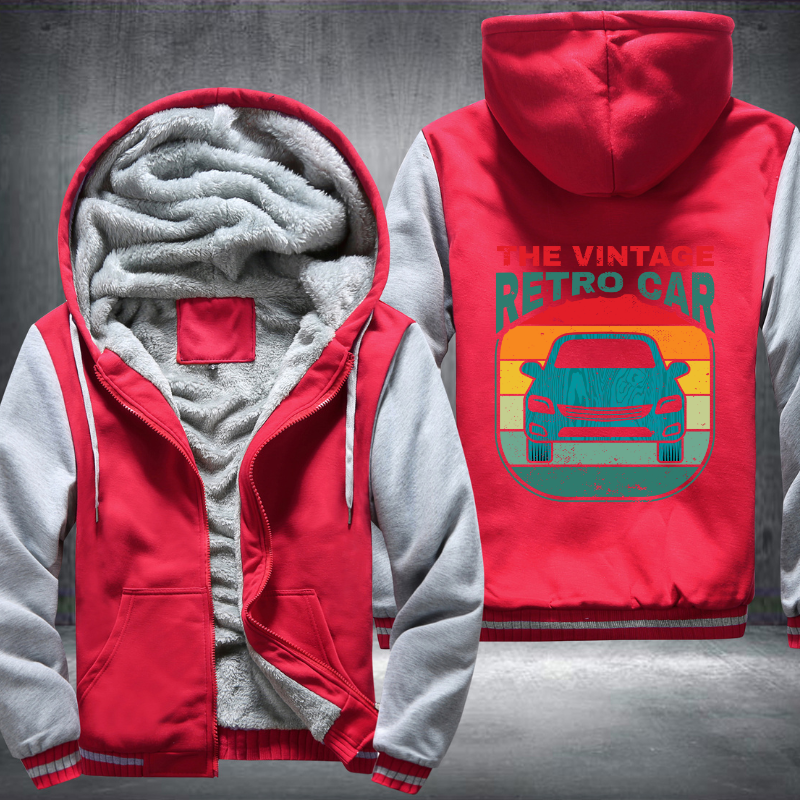 The vintage retro car Fleece Hoodies Jacket