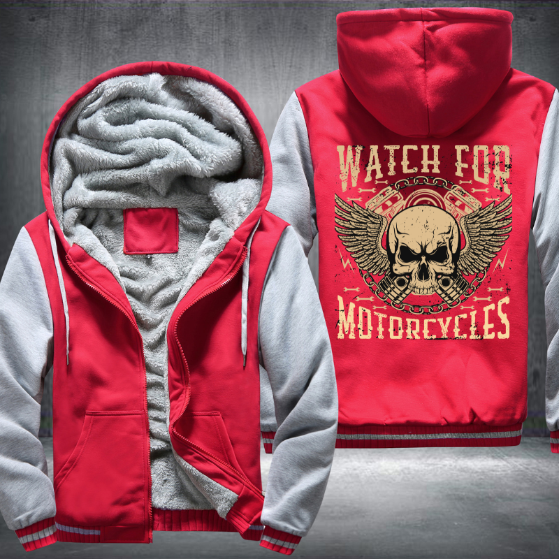 Watch For Motorcycles Fleece Hoodies Jacket