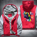 Rainbow cute French Bulldog Watercolour design Fleece Hoodies Jacket