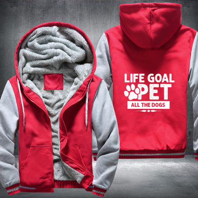 LIFE GOAL PET ALL THE DOGS Fleece Hoodies Jacket