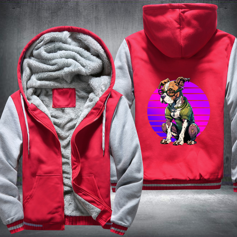 Astute Dog Fleece Hoodies Jacket