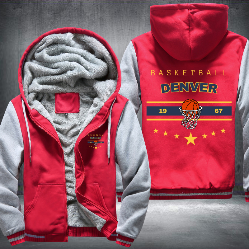 Vintage Basketball DENVER 1967 Fleece Hoodies Jacket