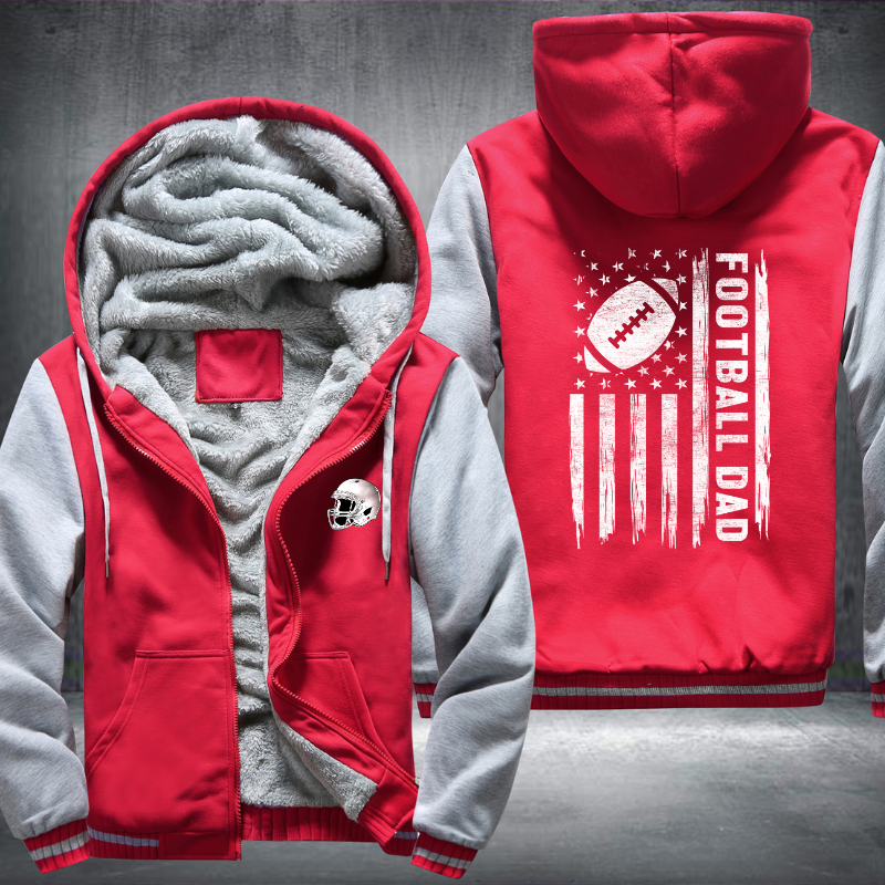 Football Dad Design Fleece Hoodies Jacket
