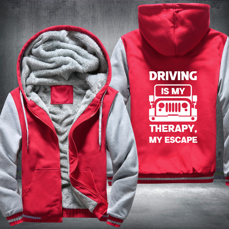 DRIVING IS MY THERAPY Fleece Hoodies Jacket