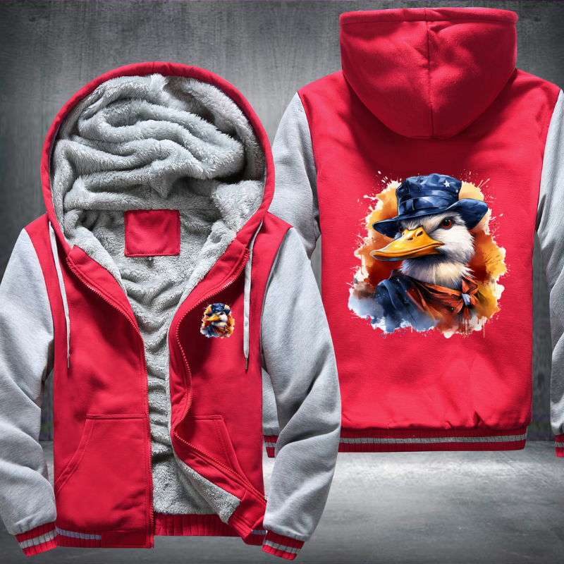 Animal Hiphop Graphic Funny Duck Fleece Hoodies Jacket
