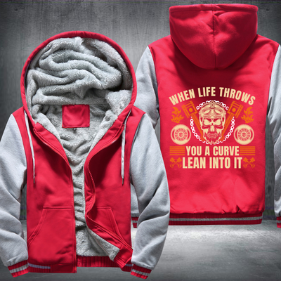 When Life Throws Motorcycle Fleece Hoodies Jacket