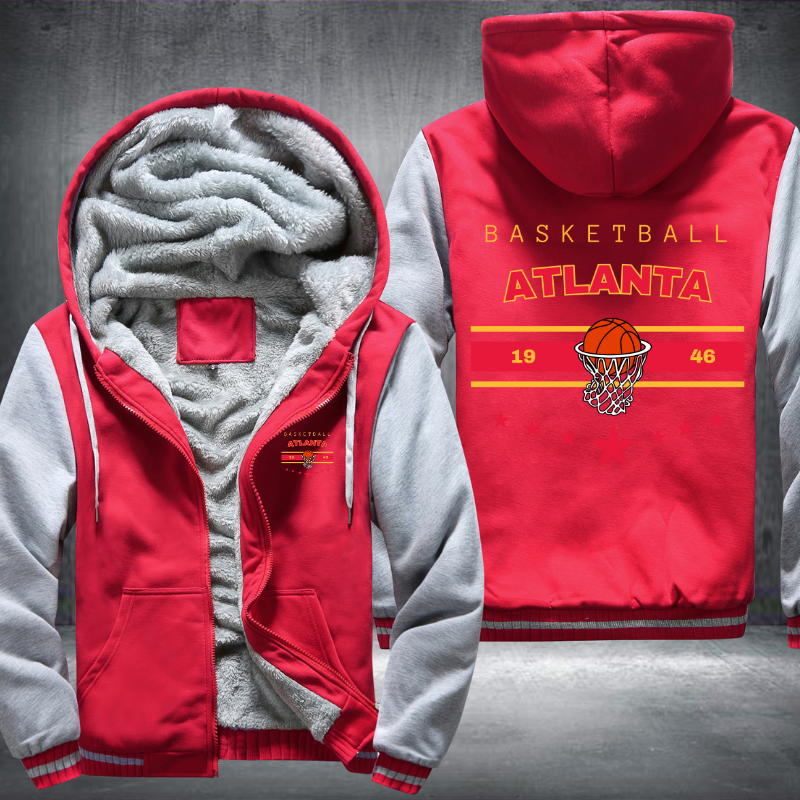 Vintage Basketball ATLANTA 1946 Fleece Hoodies Jacket