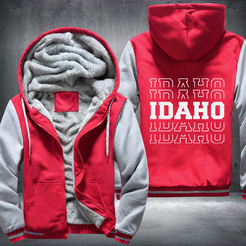 Patriotic USA State Idaho Fleece Hoodies Jacket