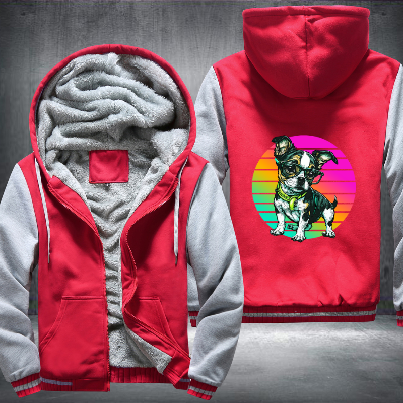 Cute Dog Fleece Hoodies Jacket