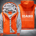 Patriotic USA State Idaho Fleece Hoodies Jacket