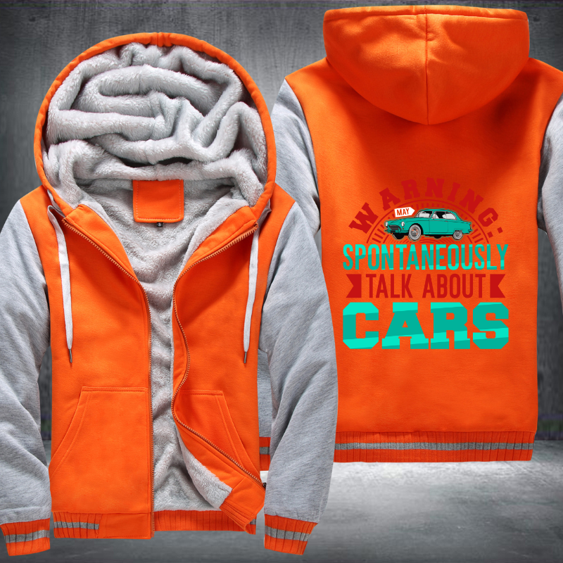 Warning May Spontaneously car Fleece Hoodies Jacket