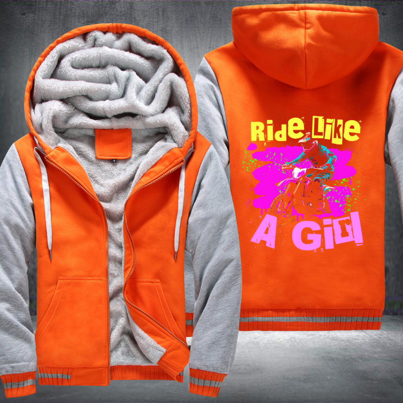 Ride Like A Girl Fleece Hoodies Jacket
