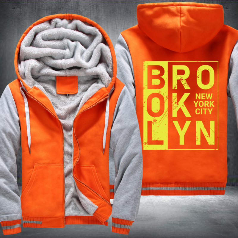 Brooklyn New York City  Fleece Hoodies Jacket