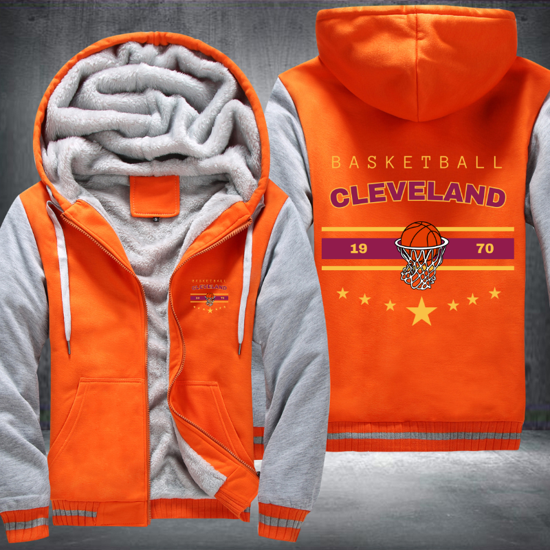Vintage Basketball CLEVELAND 1970 Fleece Hoodies Jacket