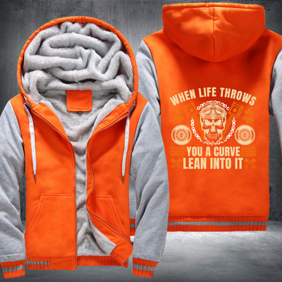 When Life Throws Motorcycle Fleece Hoodies Jacket