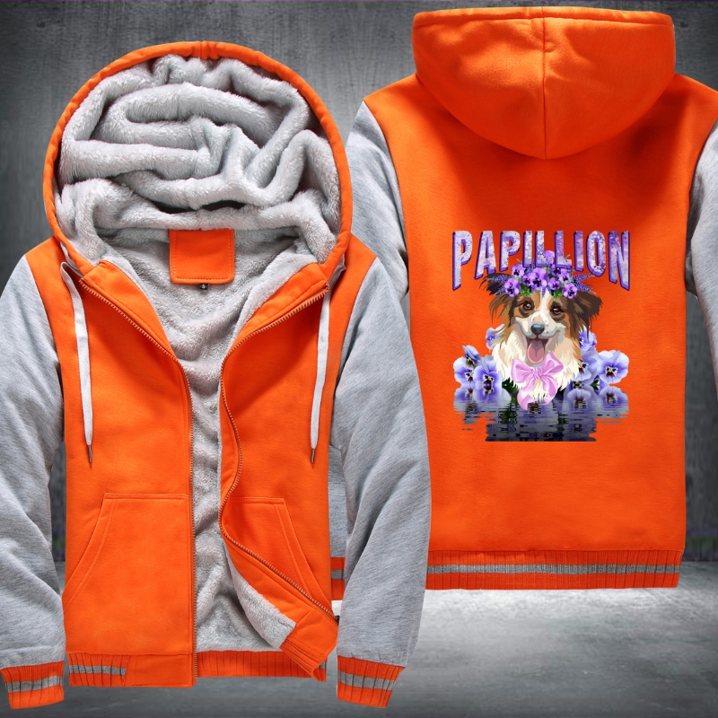 Papillion Dog Fleece Hoodies Jacket