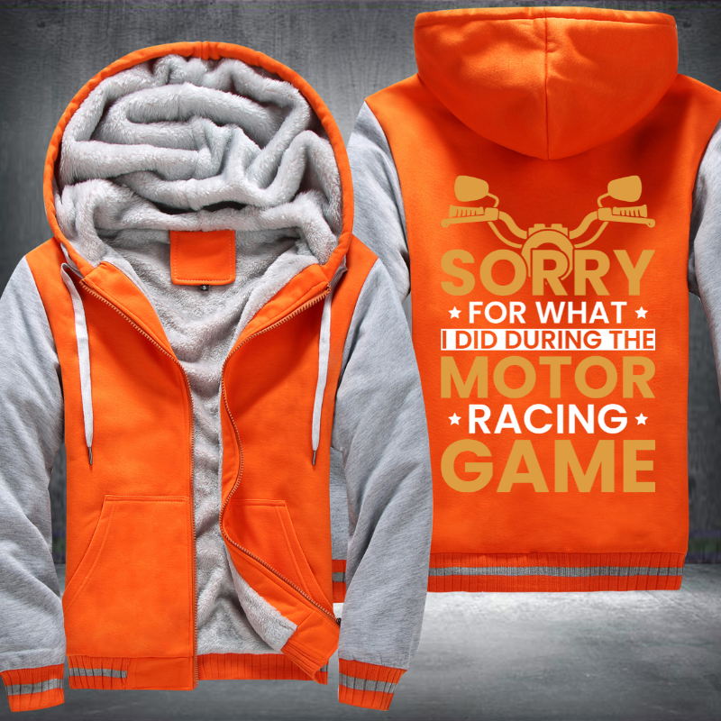 Sorry For What I Did During The Motor Racing Game Fleece Hoodies Jacket