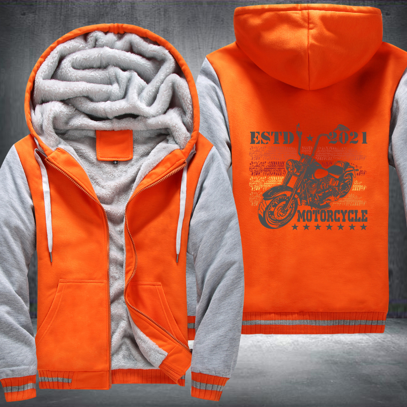 ESTD 2021 Motorcycle Fleece Hoodies Jacket