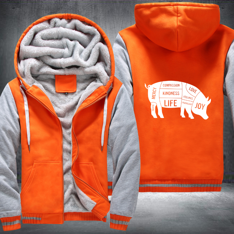 Animal Testing Fleece Hoodies Jacket