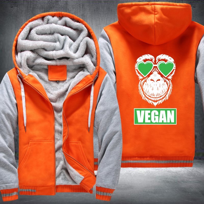 Monkey Vegan Fleece Hoodies Jacket