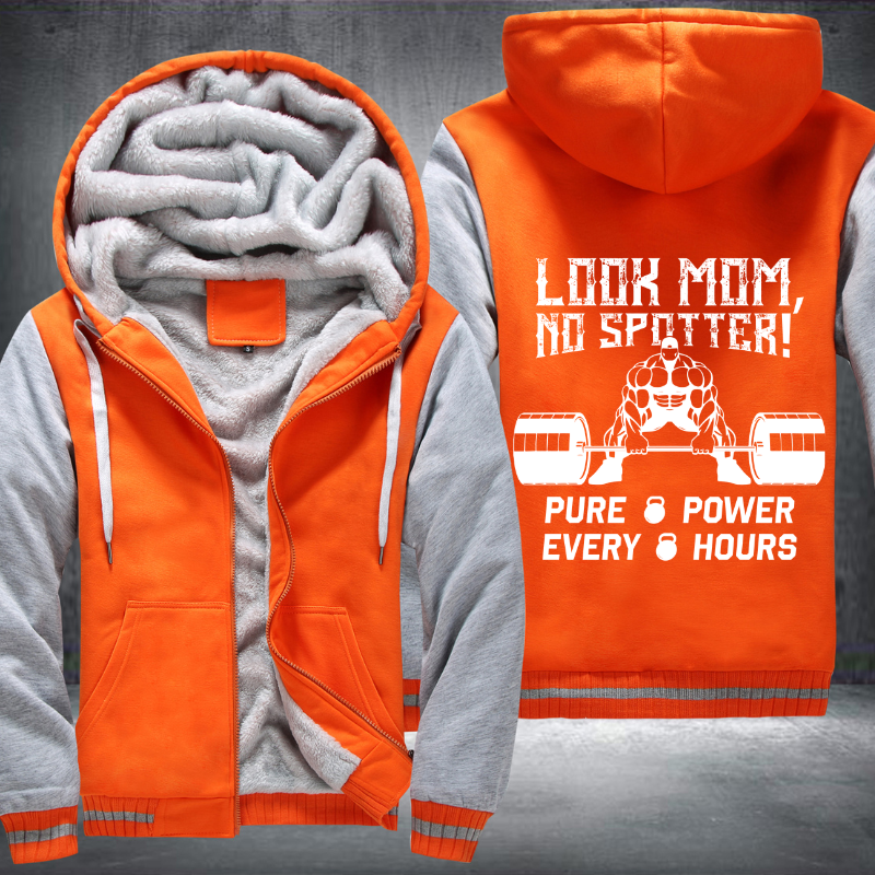 Look Mom No Spotter Fleece Hoodies Jacket