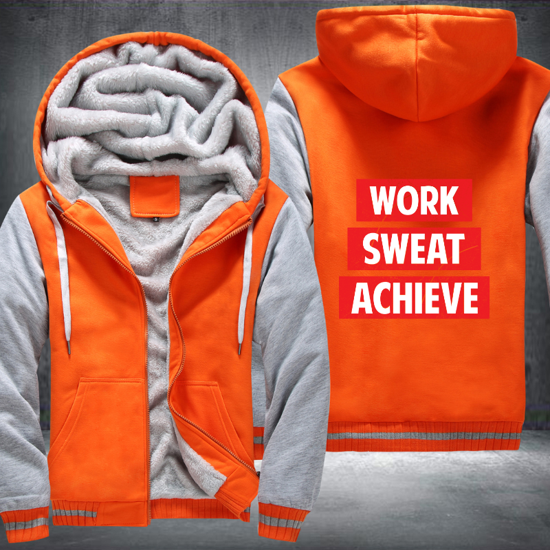 Work Sweat Achieve Fleece Hoodies Jacket