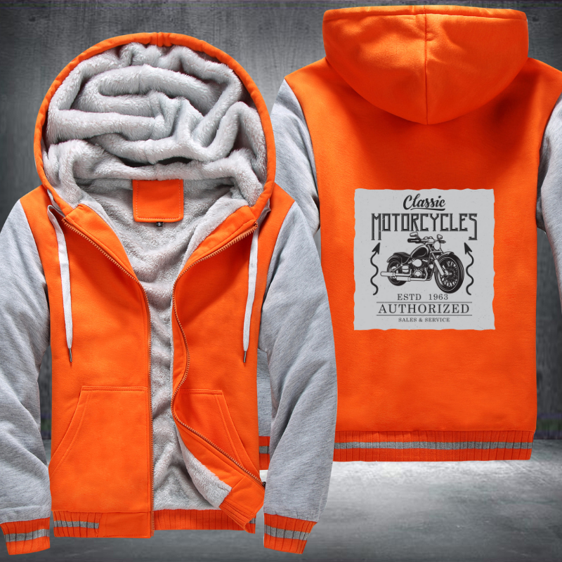 Classic Motorcycles ESTD 1963 Fleece Hoodies Jacket