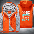 dogs are my favorite people Fleece Hoodies Jacket