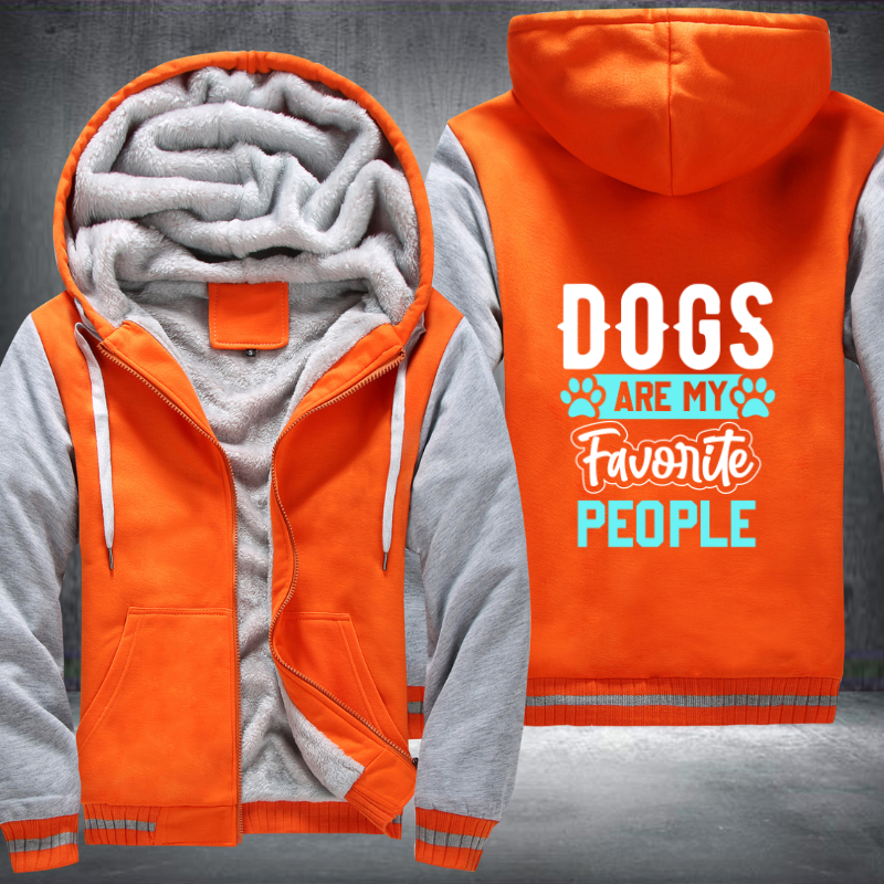 dogs are my favorite people Fleece Hoodies Jacket