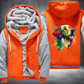 Rainbow Golden Retriever Watercolour design Fleece Hoodies Jacket