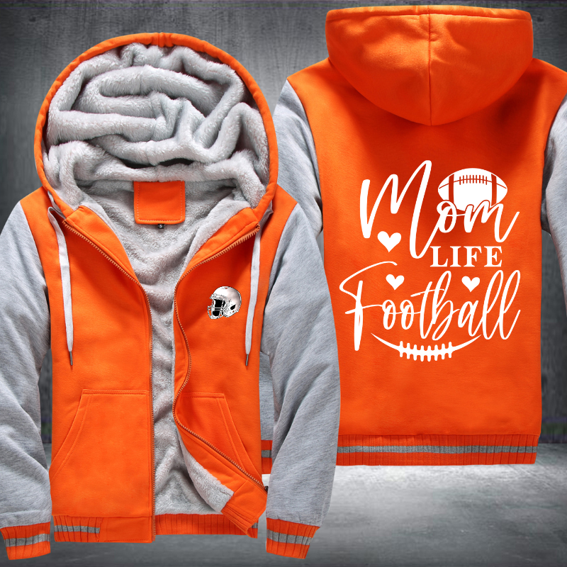 Mom Life Football Fleece Hoodies Jacket