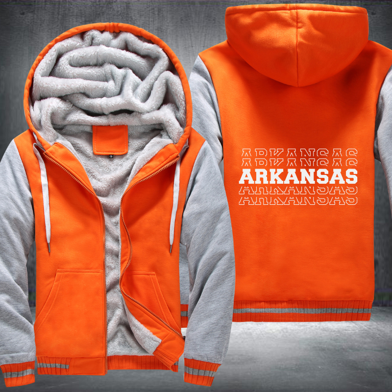 Patriotic USA State Arkansas Fleece Hoodies Jacket