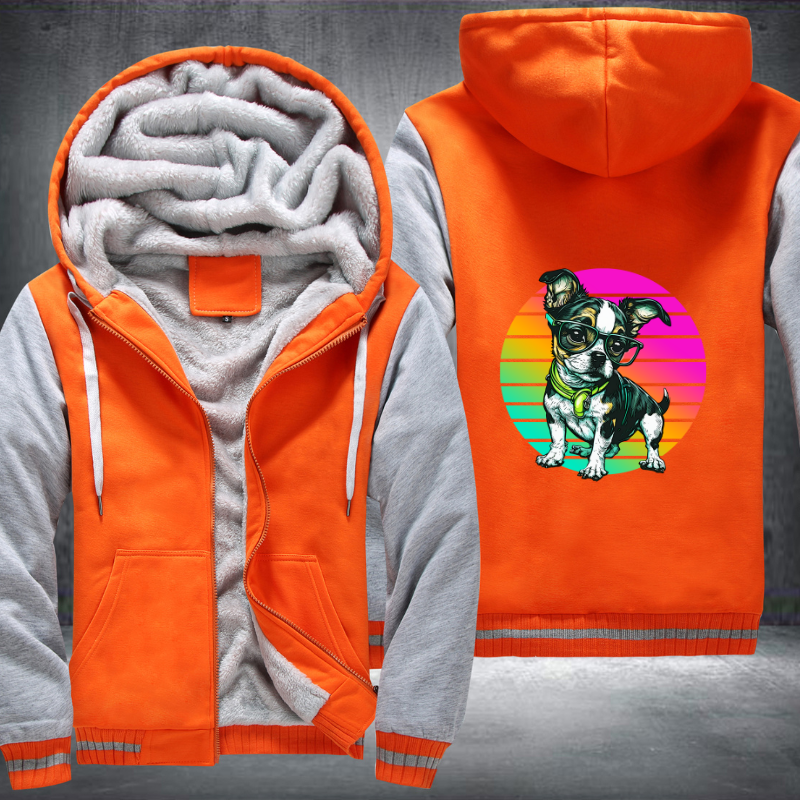 Cute Dog Fleece Hoodies Jacket