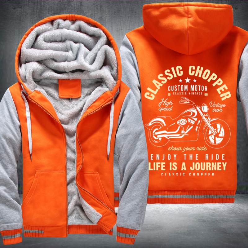 Classic Chopper Custom Motor Fleece Hoodies Jacket