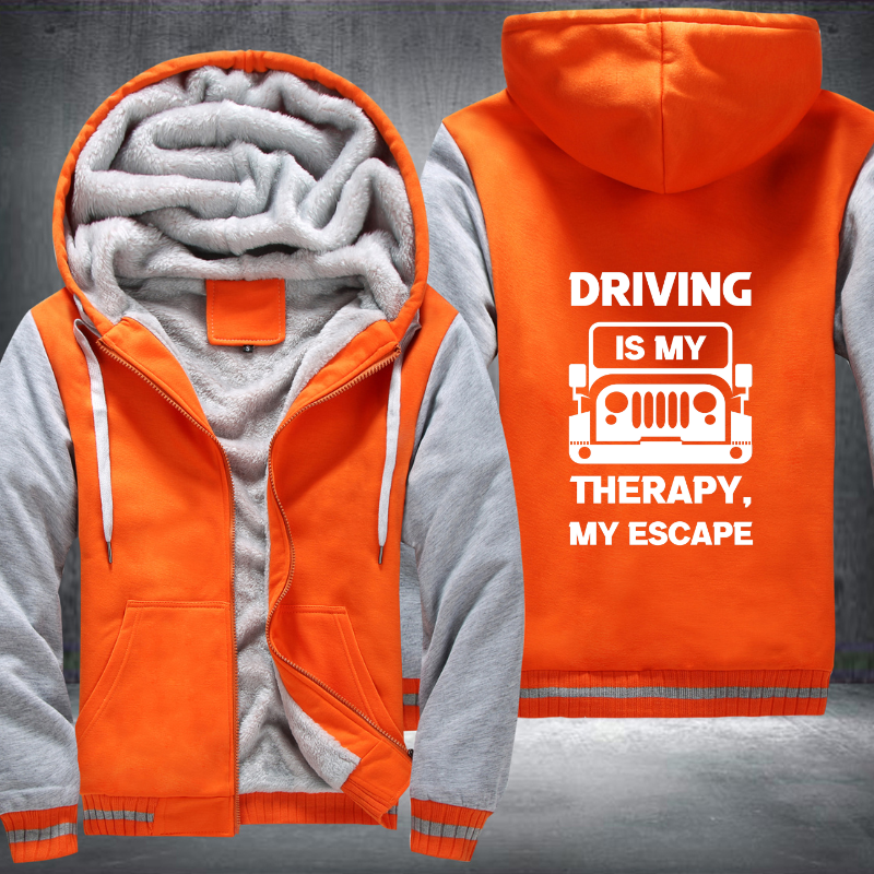 DRIVING IS MY THERAPY Fleece Hoodies Jacket