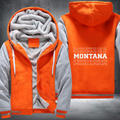 Patriotic USA State Montana Fleece Hoodies Jacket