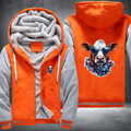 Animal Hiphop Graphic Funny Cow Fleece Hoodies Jacket