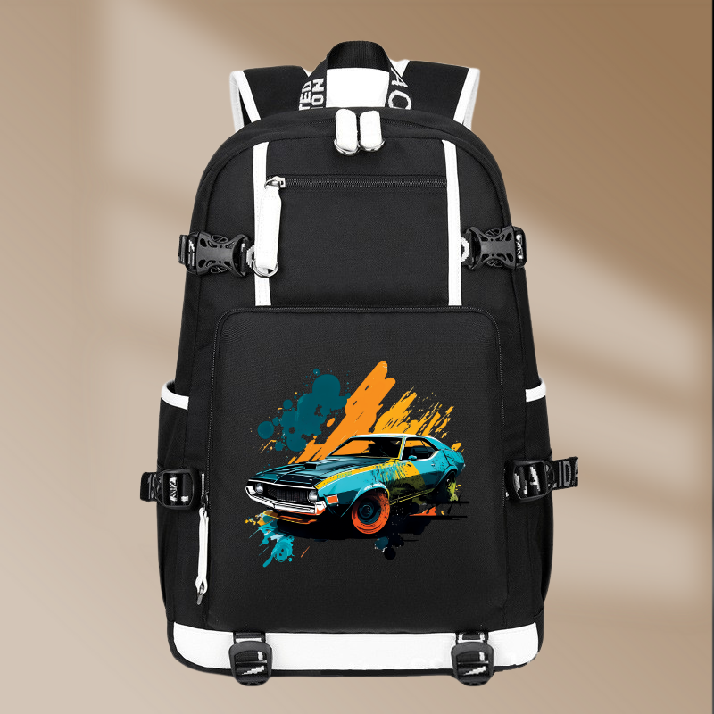 AMC Javelin AMX 1970 Style Printing Canvas Backpack