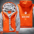 DOG FATHER BEER LOVER Fleece Hoodies Jacket