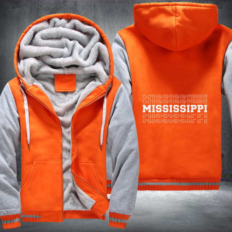 Patriotic USA State Mississippi Fleece Hoodies Jacket