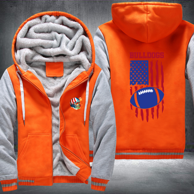 Bulldogs Football Fleece Hoodies Jacket