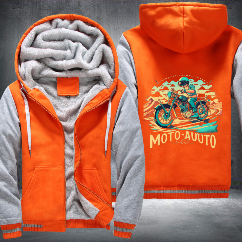 Moto Auuto Fleece Hoodies Jacket
