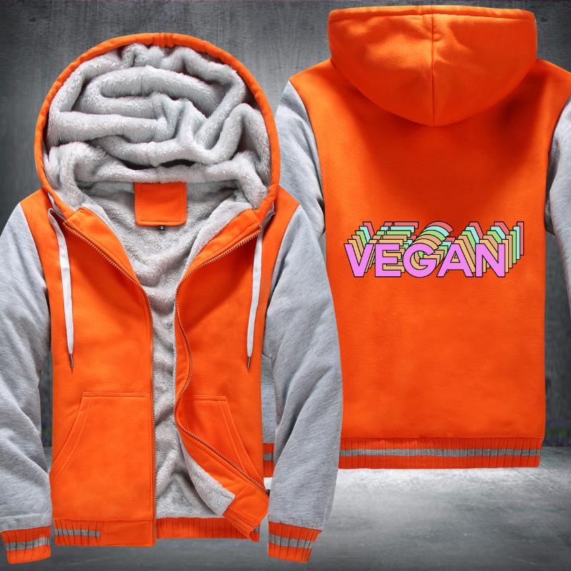 Vegan Colourful Fleece Hoodies Jacket