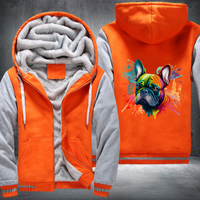 Rainbow beautiful French Bulldog Watercolour Fleece Hoodies Jacket
