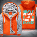 Heavy Weights And Protein Shakes Fleece Hoodies Jacket