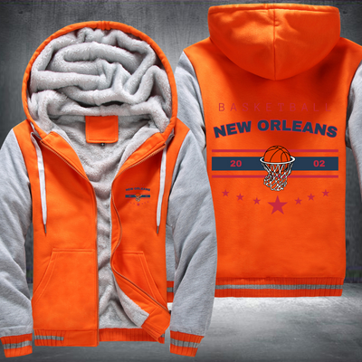 Vintage Basketball NEW ORLEANS 2002 Fleece Hoodies Jacket